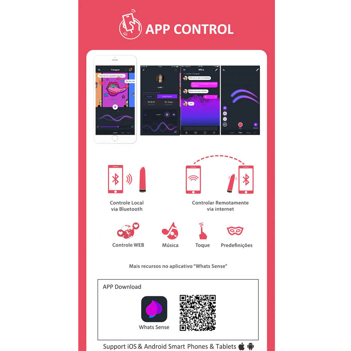 Vibrador em Silicone Recarregável com Formato de Batom, 7 Modos de Vibração e Controle Via Aplicativo - Magic Motion Awaken | 9,5 x 2,3 cm - 7