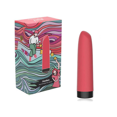 Foto 2 do produto Vibrador em Silicone Recarregável com Formato de Batom, 7 Modos de Vibração e Controle Via Aplicativo - Magic Motion Awaken | 9,5 x 2,3 cm