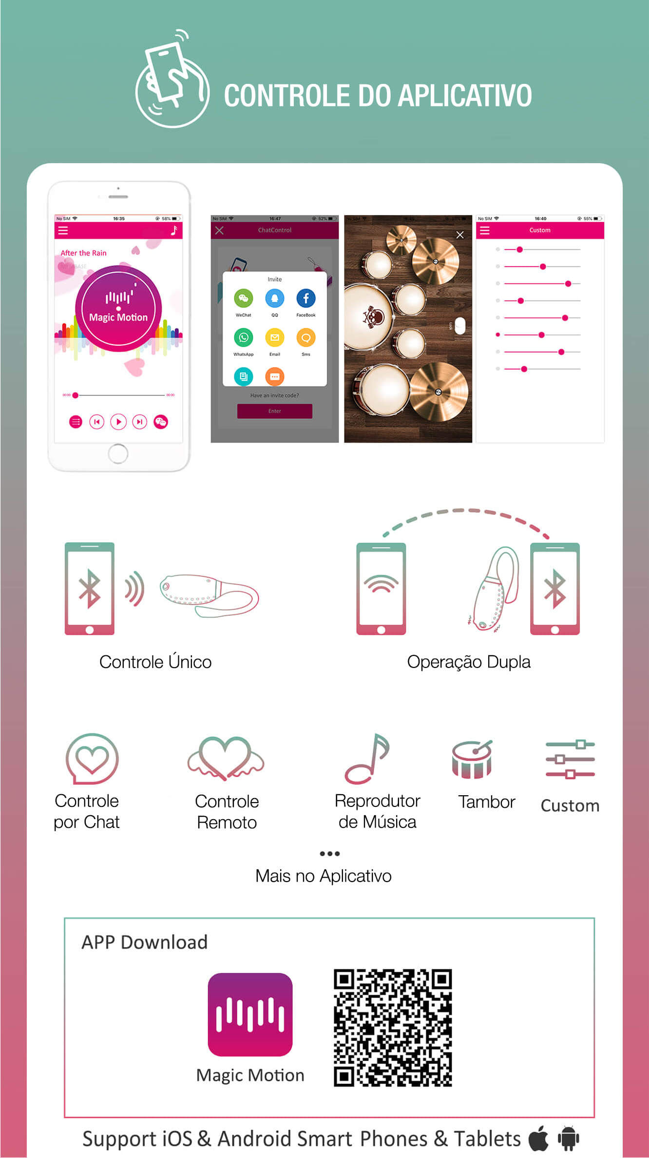 Estimulador de Ponto G e Clítoris Recarregável em Silicone com Controle Via App e 7 Modos de Vibração Magic Motion Fugu - 11,3 x 3,5 cm | Disponível em 2 Cores - 6