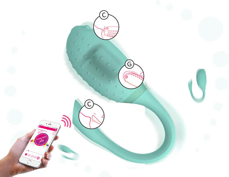 Estimulador de Ponto G e Clítoris Recarregável em Silicone com Controle Via App e 7 Modos de Vibração Magic Motion Fugu - 11,3 x 3,5 cm | Disponível em 2 Cores - 4