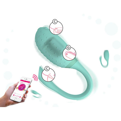 Foto 4 do produto Estimulador de Ponto G e Clítoris Recarregável em Silicone com Controle Via App e 7 Modos de Vibração Magic Motion Fugu - 11,3 x 3,5 cm | Disponível em 2 Cores