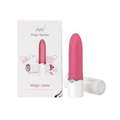 Foto 2 do produto Vibrador em Silicone Recarregável com Forma de Batom, Vibração Multivelocidade e Aplicativo - Magic Motion Lotos | 10 x 2,1 cm