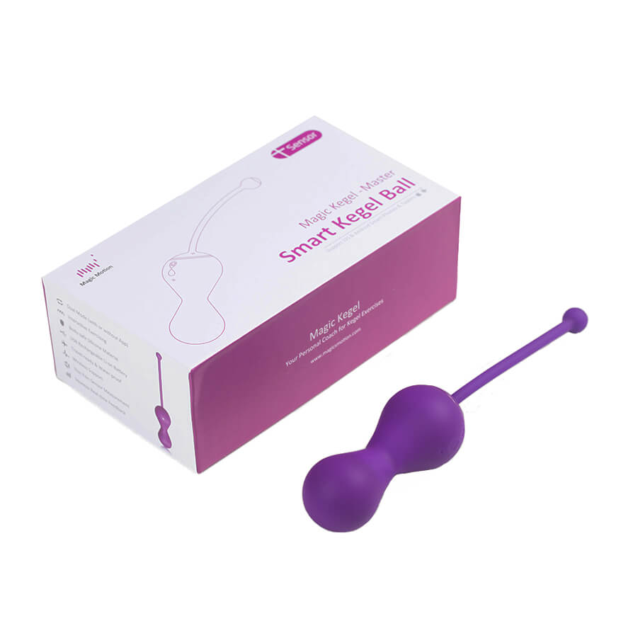 Peso para Pompoar em Silicone com 4 Modos de Vibração, Recarregável e App Control - Magic Motion Smart Kegel Balls Master | 8,1 x 3 cm - 2