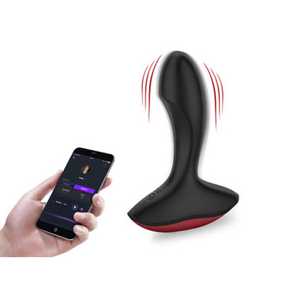Foto 2 do produto Estimulador de Próstata Curvado Recarregável em Silicone com 7 Modos de Vibração Controlado Via Aplicativo - Magic Motion Solstice | 13,2 x 3 cm