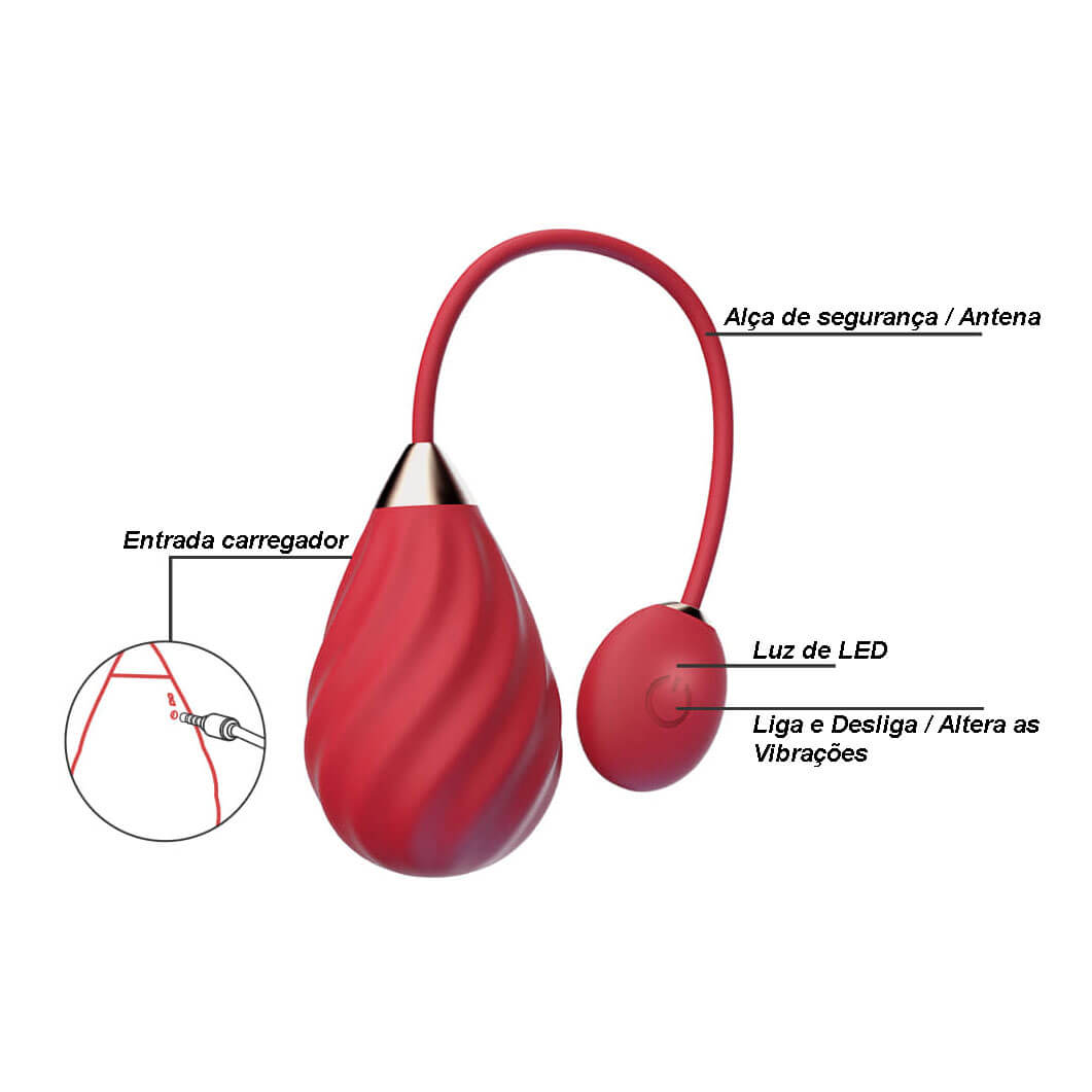 Cápsula Vibratória Recarregável em Silicone Soft Touch com 10 Modos de Vibração e Aplicativo - Magic Motion Sundae | 5,8 x 3,4 cm - 4