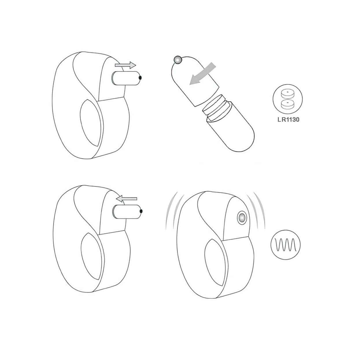 Anel Peniano em Silicone Soft Touch com Vibração Única - XXOO Ring Anna | 6,3 x 4,9 cm - 5