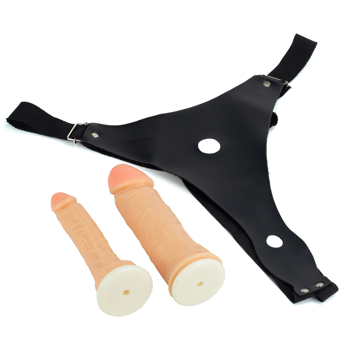 Cinta Peniana em Courvin com 2 Próteses Realísticas em Silicone Atóxico - Magic Sexy - 2