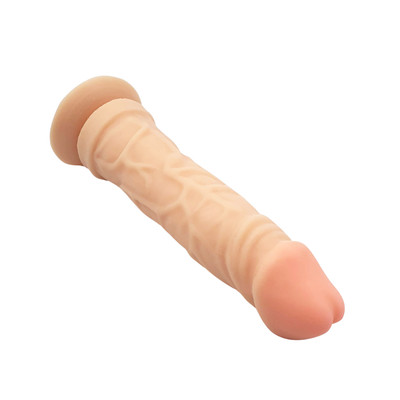 Foto 2 do produto Prótese Peniana Realística em Cyberskin com Glande Definida, Veias Salientes, Vértebra e Ventosa - Magic Sexy | 17 x 4,7 cm