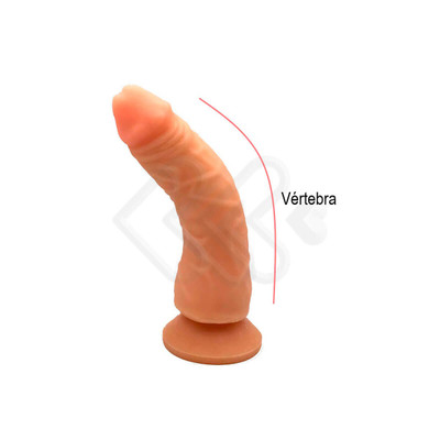 Foto 2 do produto Magic Sexy - Pênis Realístico em Cyberskin com Glande, Veias Salientes, Vértebra e Ventosa - 13,5 x 4,1 cm