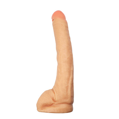 Prótese Gigante em Formato Realístico de Pênis com Veias, Escroto e Base de Apoio - Magic Sexy | 25 x 5,6 cm
