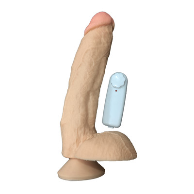 Foto 2 do produto Magic Sexy - Prótese em Formato de Pênis com Saliências, Escroto, Ventosa e Multivelocidade - 21 x 6 cm