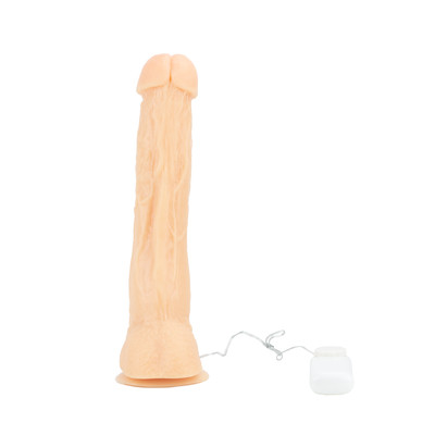 Foto 1 do produto Prótese em Formato de Pênis com Saliências, Escroto, Ventosa e Multivelocidade - Magic Sexy | 21,5 x 4,4 cm