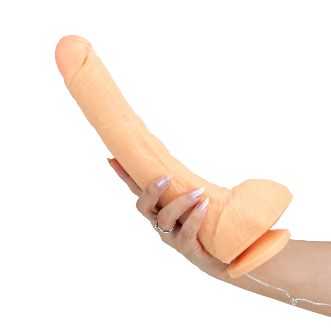Prótese em Formato de Pênis com Saliências, Escroto, Ventosa e Multivelocidade - 25,5 x 5 cm | Magic Sexy - 5