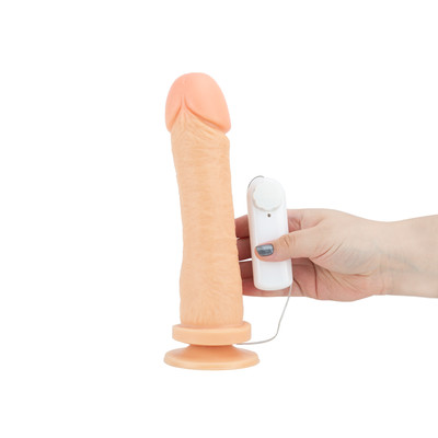 Prótese Peniana com Glande, Texturas, Ventosa e Multivelocidade com Controle Remoto com Fio - Magic Sexy | 21,8 x 4,3 cm