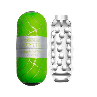Foto 1 do produto Masturbador Masculino em Formato de Cápsula e Textura Interna - Magical Kiss Capsule Clicker