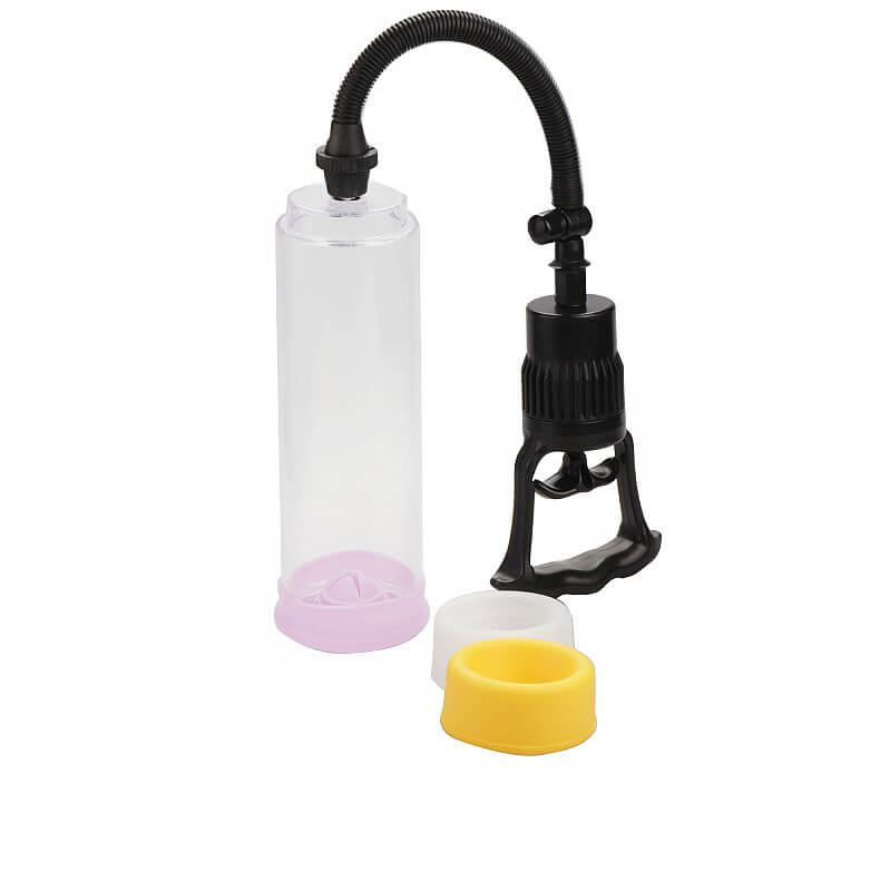 Magical Kiss Penile Booster - Bomba Peniana Manual com Kit 3 Anéis Coloridos e Válvula de Segurança |23,5 x 7,3 cm - 3