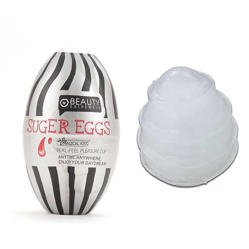 Masturbador em Formato de Ovo com Texturas Interna - Magical Kiss Suger Eggs Beauty Extremely | 12 x 7 cm - 1