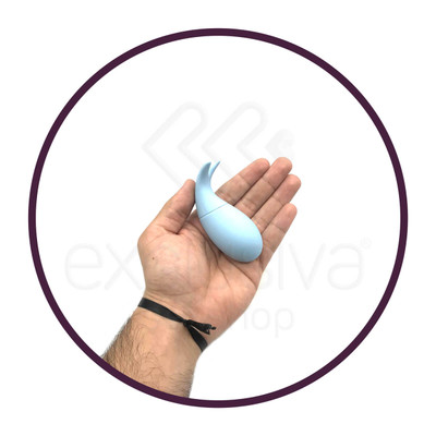 Foto 4 do produto Cápsula Vibratória Recarregável em Forma de Peixe com 10 Modos de Vibração e Cauda de Segurança - Maig Little Fish - 9 x 3,6 cm | Cor: Azul