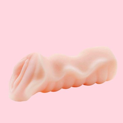 Foto 2 do produto Masturbador Masculino em Forma de Vagina com Lábios Pequenos em Cyberskin - Youvibe Maig | 12,5 x 4,5 cm