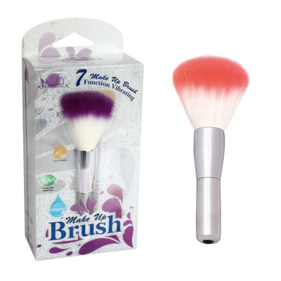Make Up Brush - Vibrador em Formato de Pincel para Maquiagem com 7 Modos de Vibração - 13 x 3,5 cm | Cor: Rosa