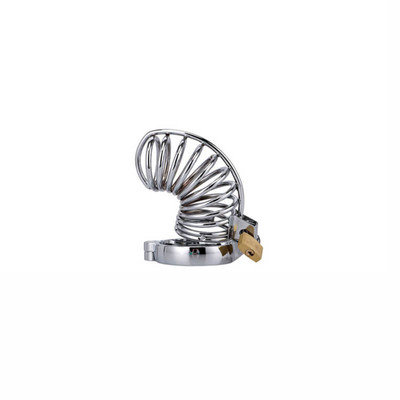 Foto 2 do produto Cinto de Castidade Masculino em Aço com Anel para Escroto Removível - Male Chastity Device - 11,9 x 5,3 cm
