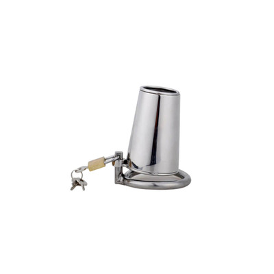 Foto 3 do produto Cinto de Castidade Masculino em Forma de Funil com Abertura na Ponta - Male Chastity Device - 7,8 x 3 cm
