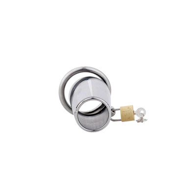 Foto 4 do produto Cinto de Castidade Masculino em Forma de Funil com Abertura na Ponta - Male Chastity Device - 7,8 x 3 cm