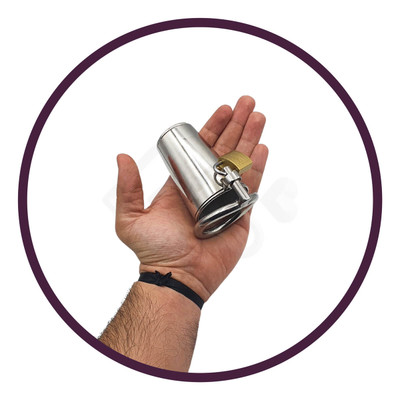 Cinto de Castidade Masculino em Forma de Funil com Abertura na Ponta - Male Chastity Device - 7,8 x 3 cm