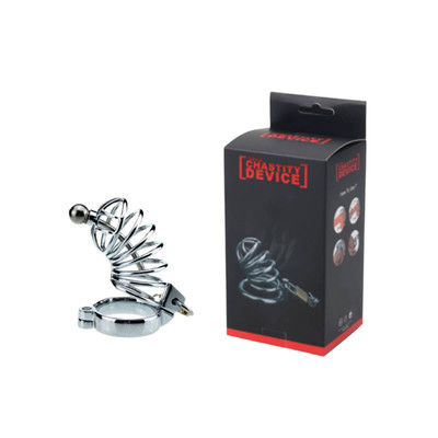 Foto 1 do produto Cinto de Castidade Masculino Vazado com Penetrador de Uretra - Male Chastity Device | 11,5 x 3,3 cm