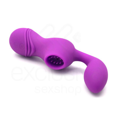 Foto 4 do produto Vibrador Estimulador de Ponto G e Clitóris com Tecnologia de Sucção e 12 Modos de Vibração - Man Nuo Naughty Baby Vibrating Rod
