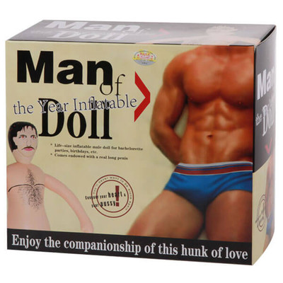 Man of The Year Inflatable Doll - Boneco Inflável com Cinta e Prótese Peniana com Vibração Multivelocidade