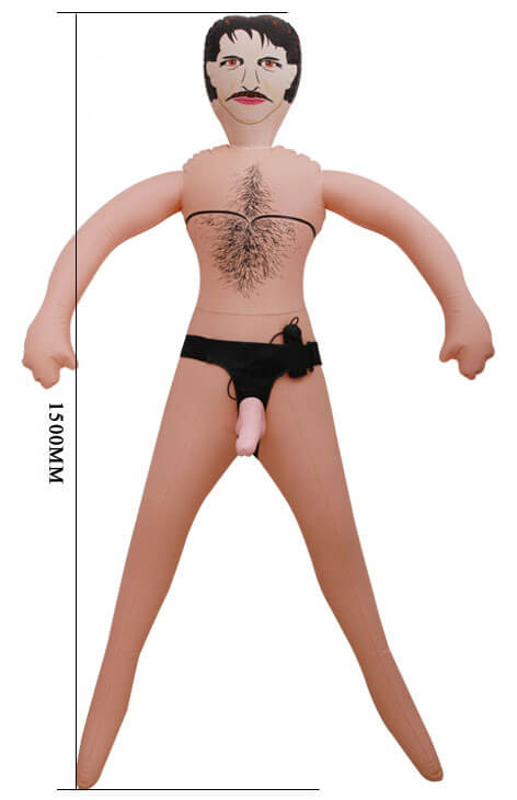 Man of The Year Inflatable Doll - Boneco Inflável com Cinta e Prótese Peniana com Vibração Multivelocidade - 2