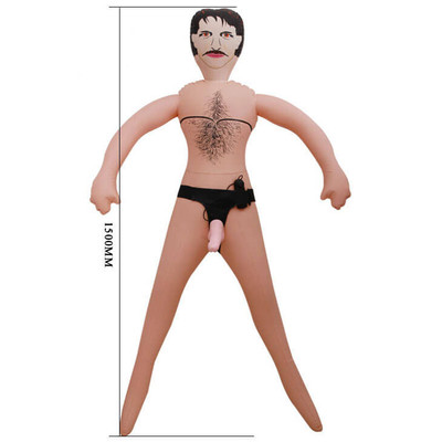 Foto 2 do produto Man of The Year Inflatable Doll - Boneco Inflável com Cinta e Prótese Peniana com Vibração Multivelocidade