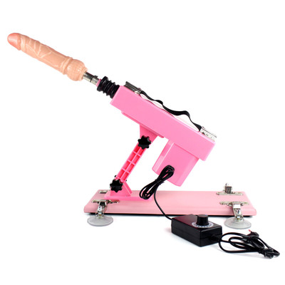 Máquina do Sexo Bivolt com Multivelocidade, 2 Próteses Penianas, Plug Anal em Jelly e Ventosas - Powerful Driving | 37 x 15 cm | Disponível em 2 Cores