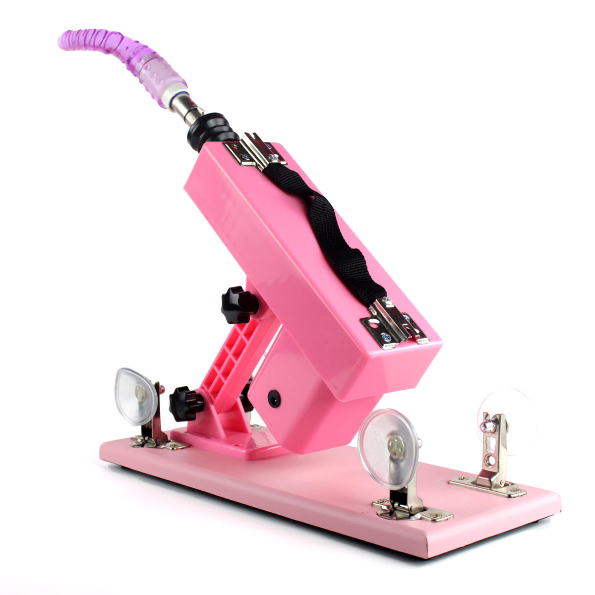 Máquina do Sexo Bivolt com Multivelocidade, 2 Próteses Penianas, Plug Anal em Jelly e Ventosas - Powerful Driving | 37 x 15 cm | Disponível em 2 Cores - 5