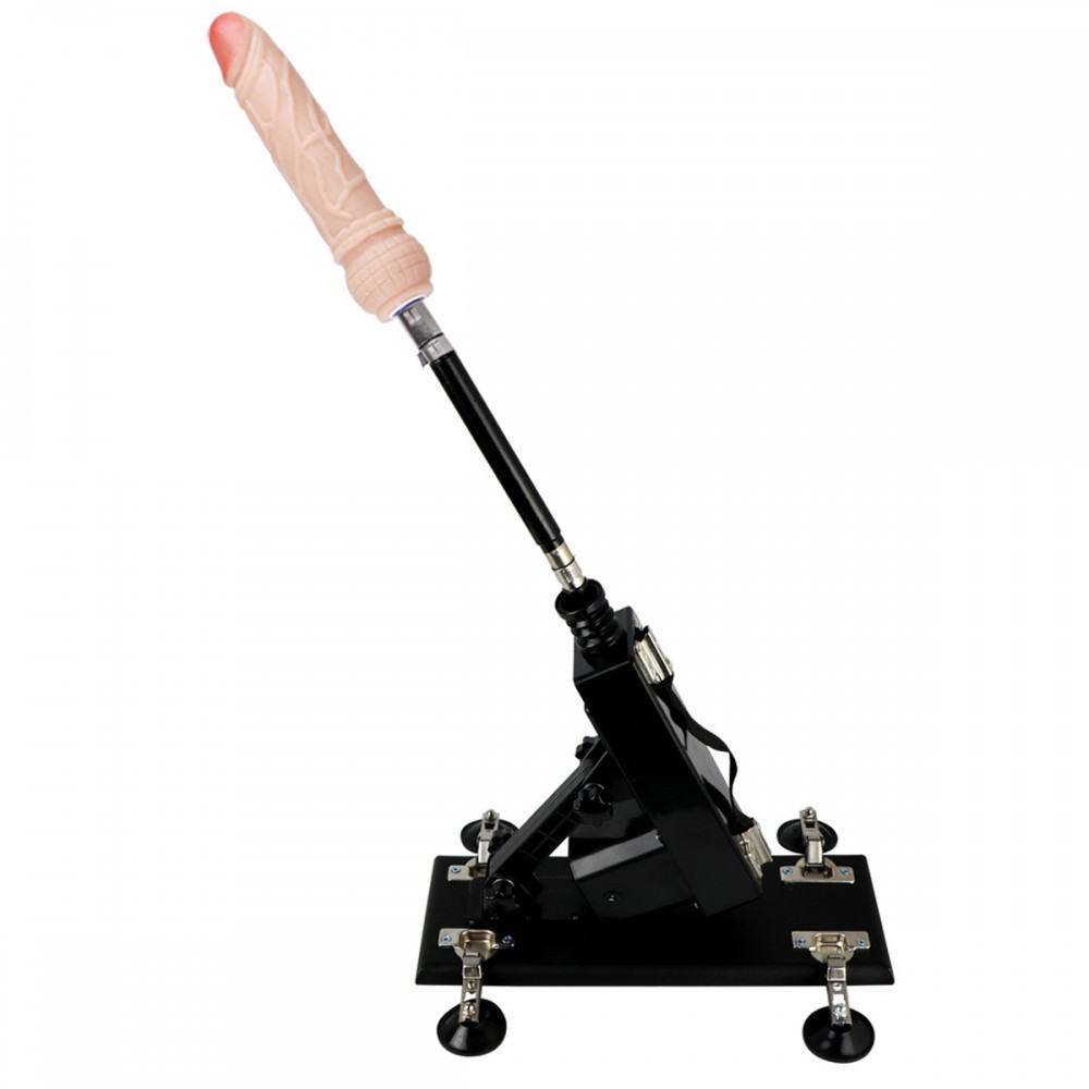 Máquina do Sexo Bivolt com Multivelocidade, 2 Próteses Penianas, Plug Anal em Jelly e Ventosas - Powerful Driving | 37 x 15 cm | Disponível em 2 Cores - 13
