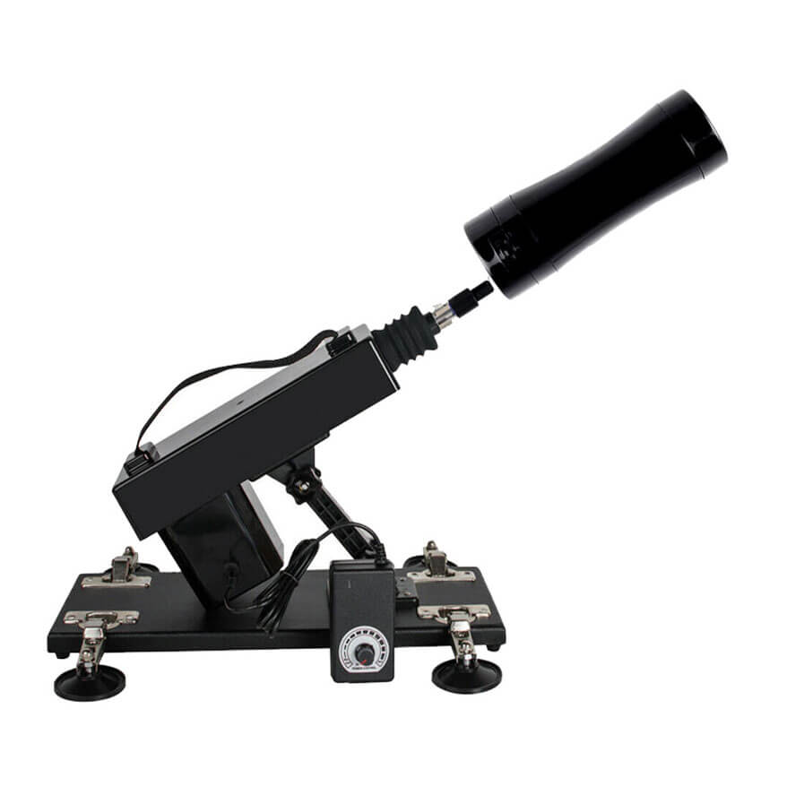 Máquina do Sexo com Controle, Ventosa, Prótese em Forma de Pênis, Masturbador com Formato de Vagina e Vibração Multivelocidade - 11