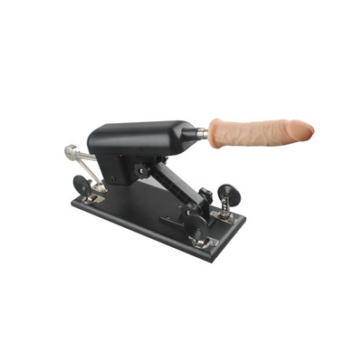 Máquina do Sexo Feminina com Multivelocidade, 2 Próteses em Forma de Pênis Realístico e Plug Anal - 38 x 16 cm