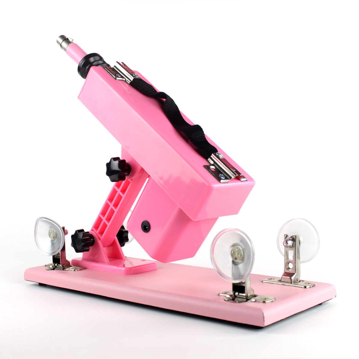 Máquina do Sexo com Multivelocidade, 2 Próteses Penianas, 2 Plugs Anais em Jelly e Ventosas - Powerful Driving | Disponivel em 2 Cores - 10