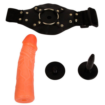 Foto 3 do produto Marcus - Cinta em Courvin para Coxa com Prótese em Formato de Pênis Realístico de Silicone - 15 x 4 cm