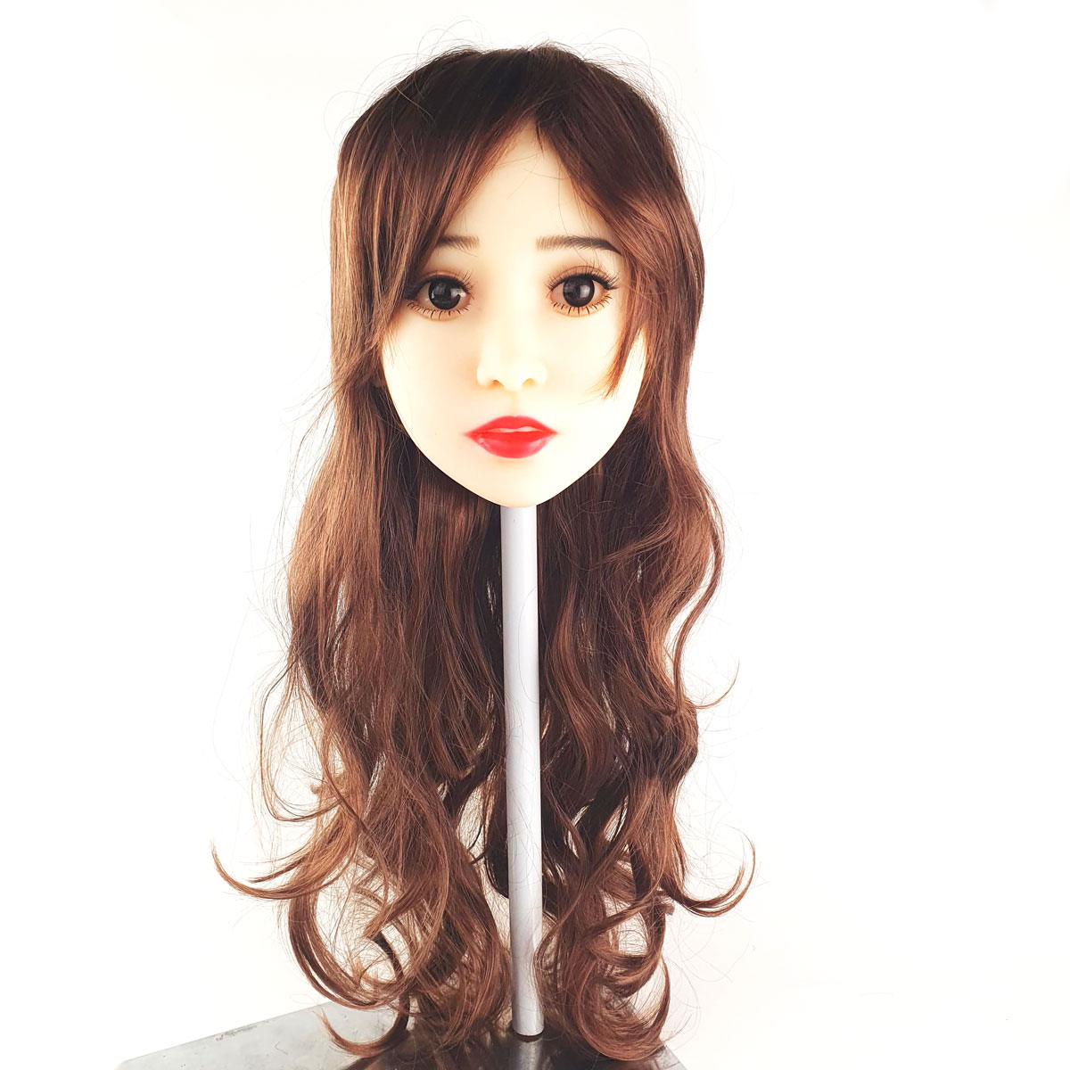 Marina - Boneca Realística em TPE com Pele Branca, Cabelo Castanho-Claro Longo, Olhos Castanhos, Seios Grandes Fartos, Vértebras em Aço e Acessórios - 41 Kg e 1,56 Metros de Altura - 10