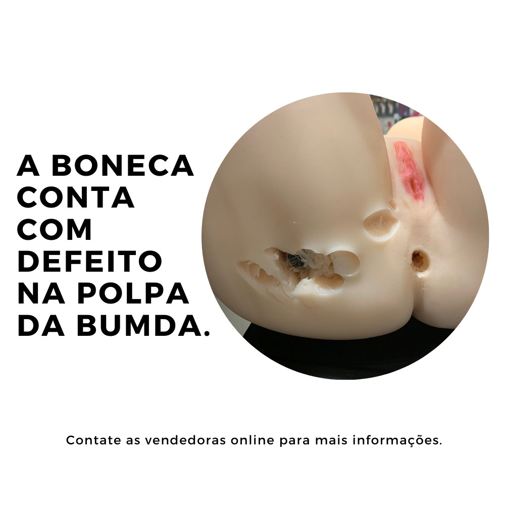 Marina - Boneca Realística em TPE com Pele Branca, Cabelo Castanho-Claro Longo, Olhos Castanhos, Seios Grandes Fartos, Vértebras em Aço e Acessórios - 41 Kg e 1,56 Metros de Altura - 9