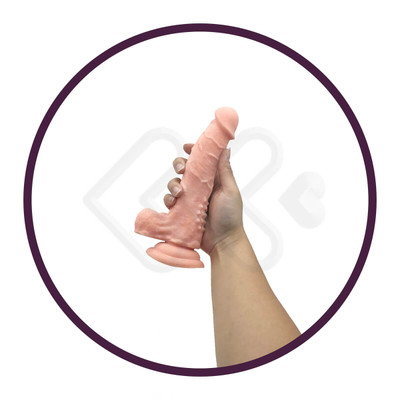 Foto 3 do produto Cinta Peniana Ajustável com Prótese Peniana em Cyberskin, Ventosa e Vértebras Internas - Mars Dildo |  14,5 x 4,3 cm