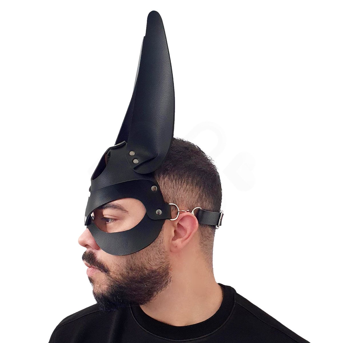 Máscara de Coelho Unissex em Couro Sintético - SD Clothing | Tamanho Único - 2