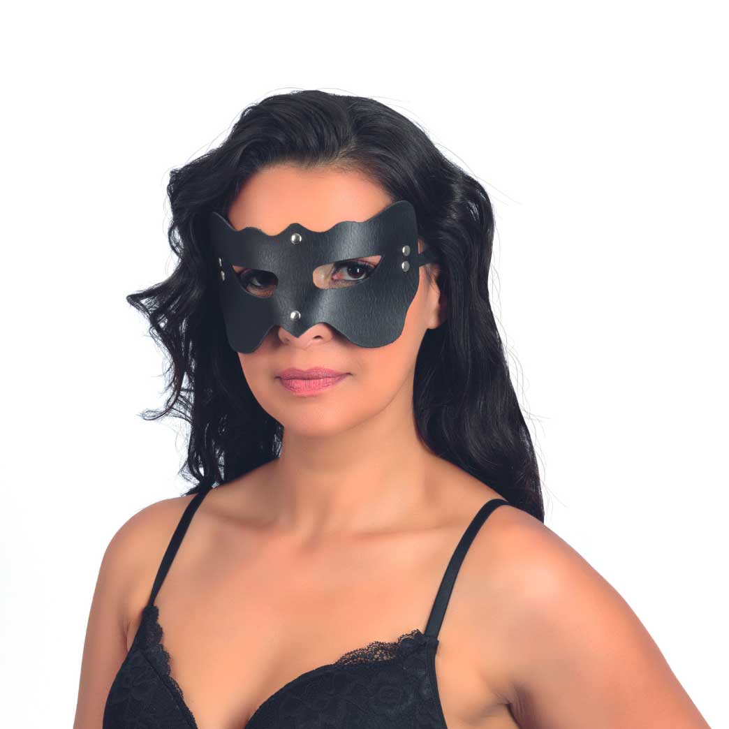 Máscara Fantasy com Detalhes em Prateados e Elástico - New Star Couros - 3