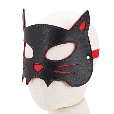 Foto 1 do produto Máscara com Formato de Gato em Couro Sintético - Sexy Import | 25,2 x 14 cm