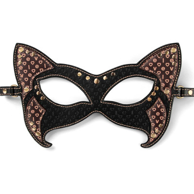 Máscara Gatinha em Couro com Fivela Ajustável e Detalhes - LoveToy Rebellion Reign Cat Mask | Tamanho Único