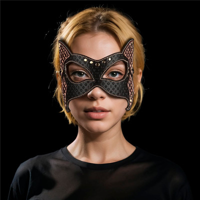 Máscara Gatinha em Couro com Fivela Ajustável e Detalhes - LoveToy Rebellion Reign Cat Mask | Tamanho Único