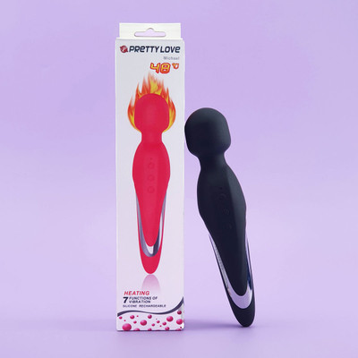Foto 1 do produto Massageador com 7 Modos de Vibração, Função Aquecimento e Carregamento via Cabo USB - Pretty Love Michael | 20,5 x 4,1 cm
