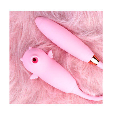 Foto 1 do produto Massageador de Clitóris com 9 Modos de Sucção e Vibrador com 6 Pulsações, Recarregável | 11,8 x 3,1 cm